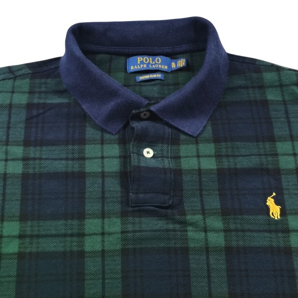 Polo Ralph Lauren Other - Polo Ralph Lauren Shirt Men's XL Green Blackwatch Plaid Custom Slim Fit Polo